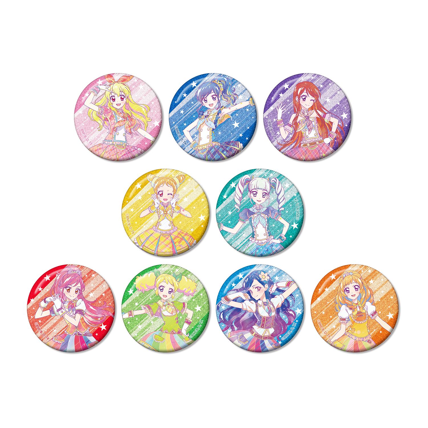 アイカツ! トレーディング Ani-Art clear label グリッター缶バッジ(単位/単品) - official product image | AniSmile