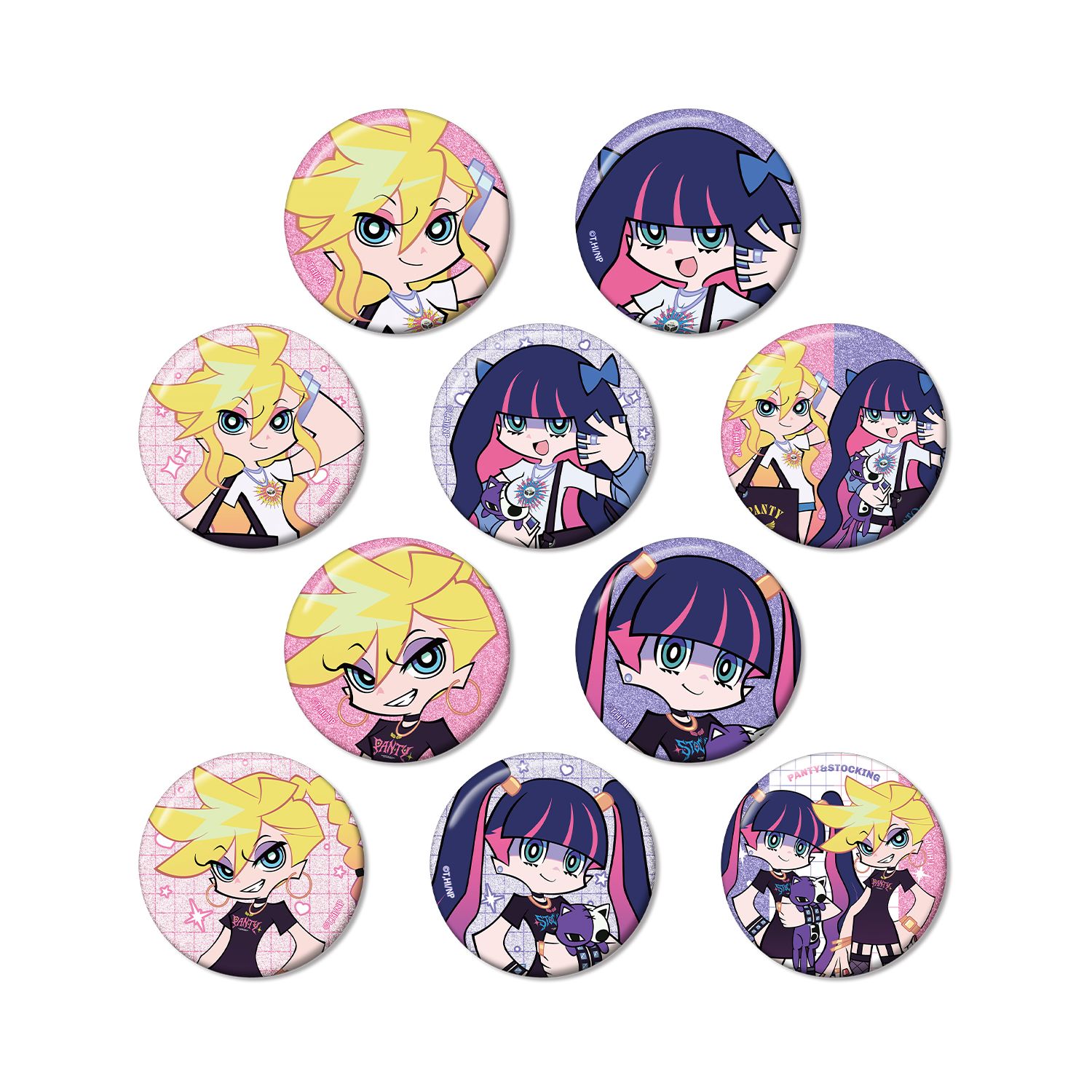 『New PANTY & STOCKING with GARTERBELT』 描き下ろし モデルver. トレーディンググリッター缶バッジ(単位/単品) - 公式商品画像 | AniSmile