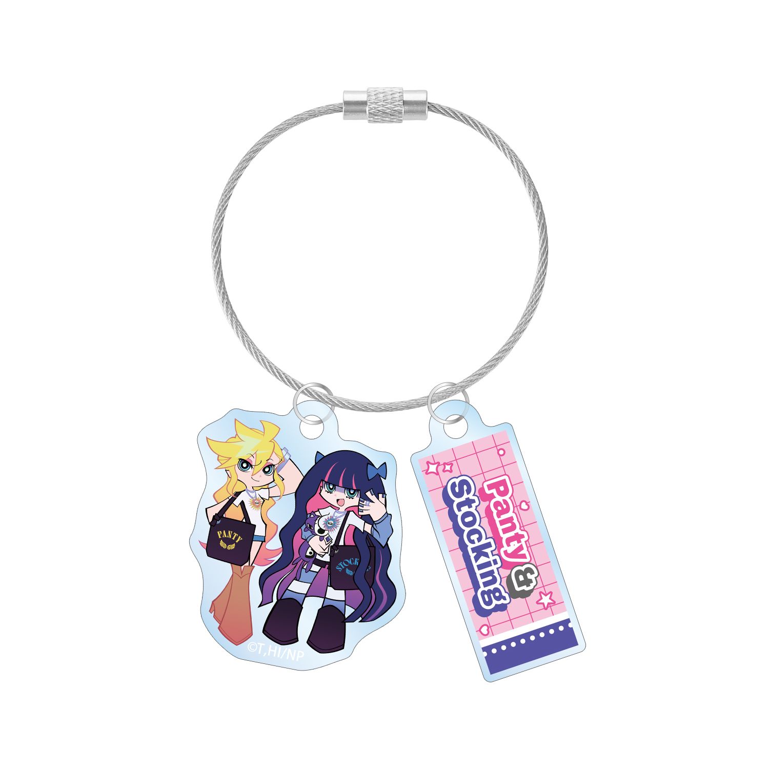 『New PANTY & STOCKING with GARTERBELT』 描き下ろし パンティ&ストッキング モデルver. 2連ワイヤーアクリルキーホルダー ver.A 画像 2 | AniSmile