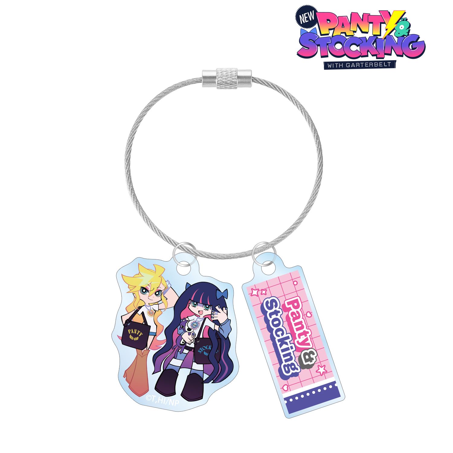 『New PANTY & STOCKING with GARTERBELT』 描き下ろし パンティ&ストッキング モデルver. 2連ワイヤーアクリルキーホルダー ver.A - 公式商品画像 | AniSmile