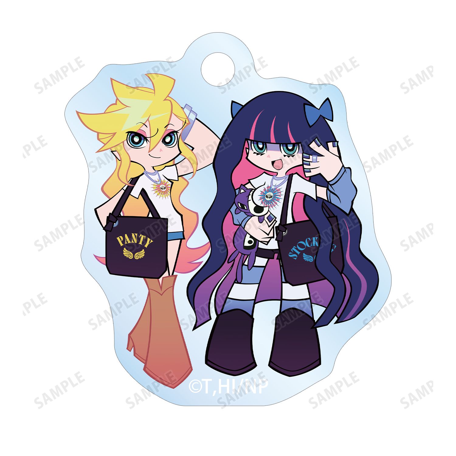 『New PANTY & STOCKING with GARTERBELT』 描き下ろし パンティ&ストッキング モデルver. 2連ワイヤーアクリルキーホルダー ver.A 画像 3 | AniSmile