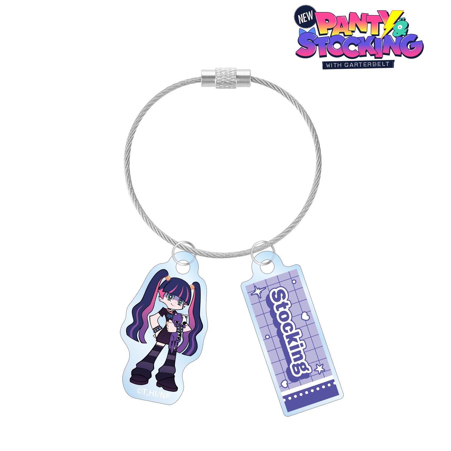 『New PANTY & STOCKING with GARTERBELT』 描き下ろし ストッキング モデルver. 2連ワイヤーアクリルキーホルダー ver.B 画像 3 | AniSmile