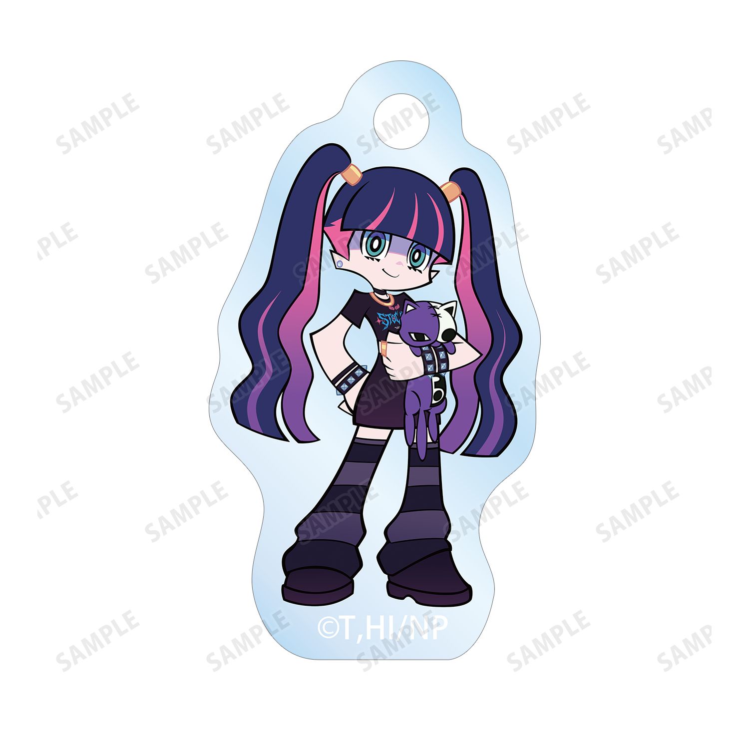 『New PANTY & STOCKING with GARTERBELT』 描き下ろし ストッキング モデルver. 2連ワイヤーアクリルキーホルダー ver.B 画像 2 | AniSmile
