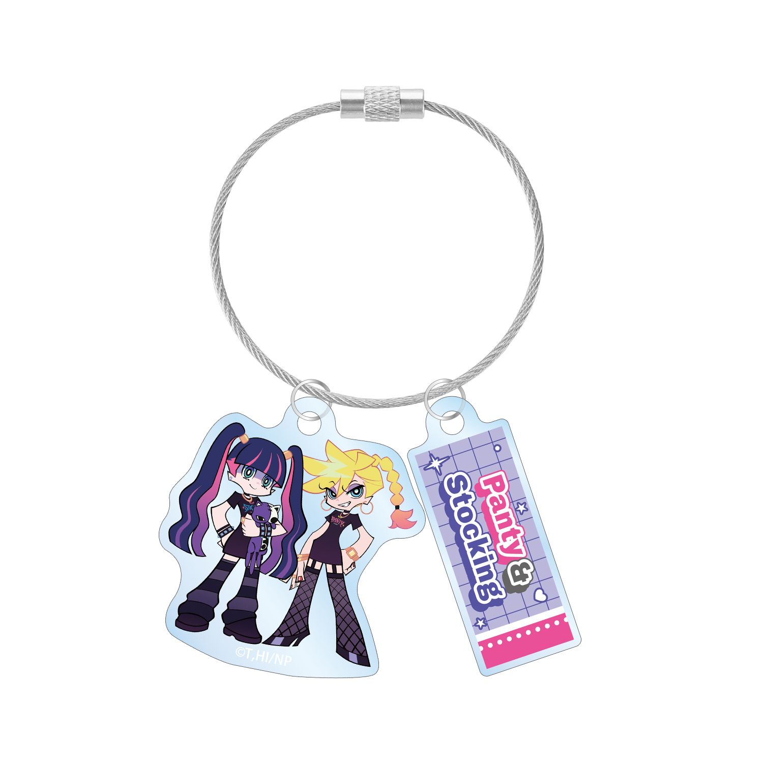 『New PANTY & STOCKING with GARTERBELT』 描き下ろし パンティ&ストッキング モデルver. 2連ワイヤーアクリルキーホルダー ver.B - 公式商品画像 | AniSmile