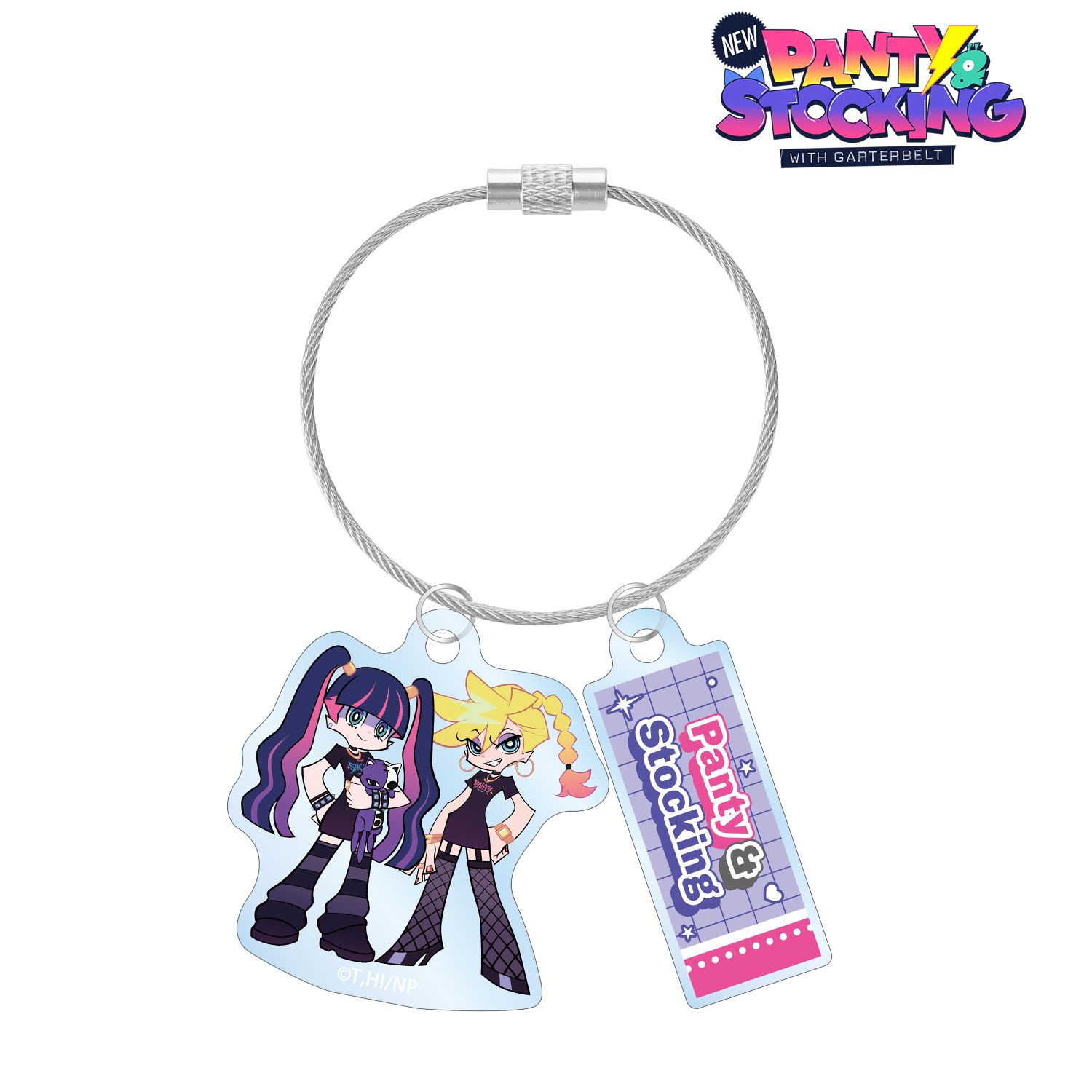 『New PANTY & STOCKING with GARTERBELT』 描き下ろし パンティ&ストッキング モデルver. 2連ワイヤーアクリルキーホルダー ver.B 画像 2 | AniSmile