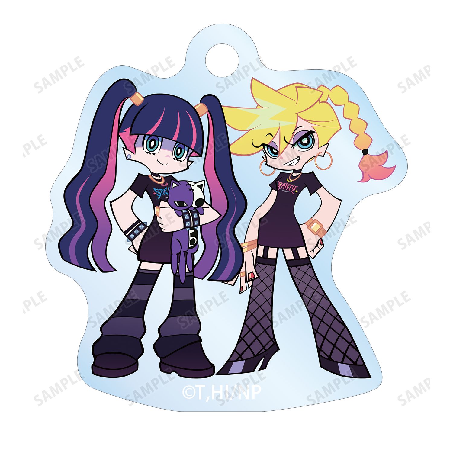 『New PANTY & STOCKING with GARTERBELT』 描き下ろし パンティ&ストッキング モデルver. 2連ワイヤーアクリルキーホルダー ver.B 画像 3 | AniSmile
