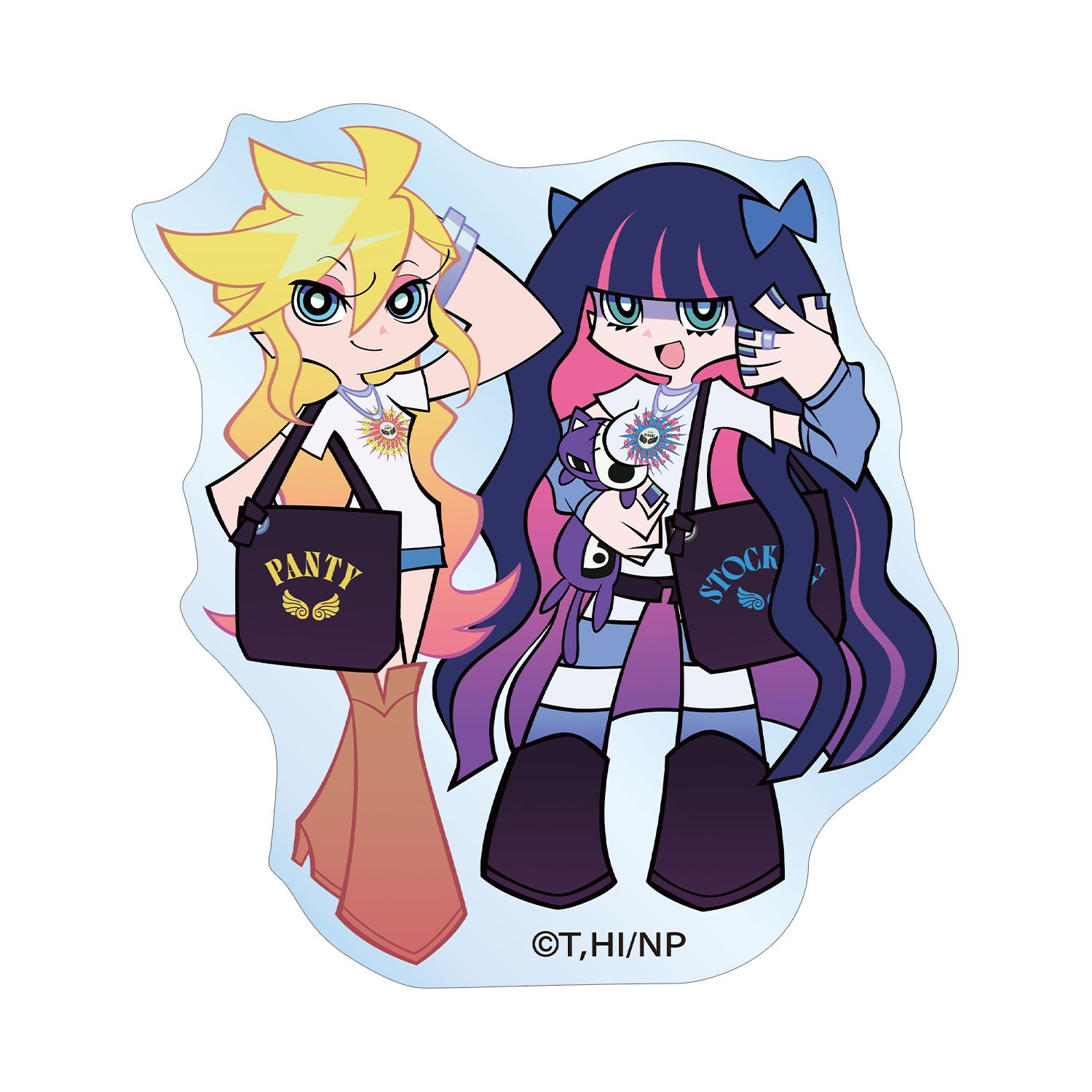 『New PANTY & STOCKING with GARTERBELT』 描き下ろし パンティ&ストッキング モデルver. アクリルステッカー ver.A - 公式商品画像 | AniSmile