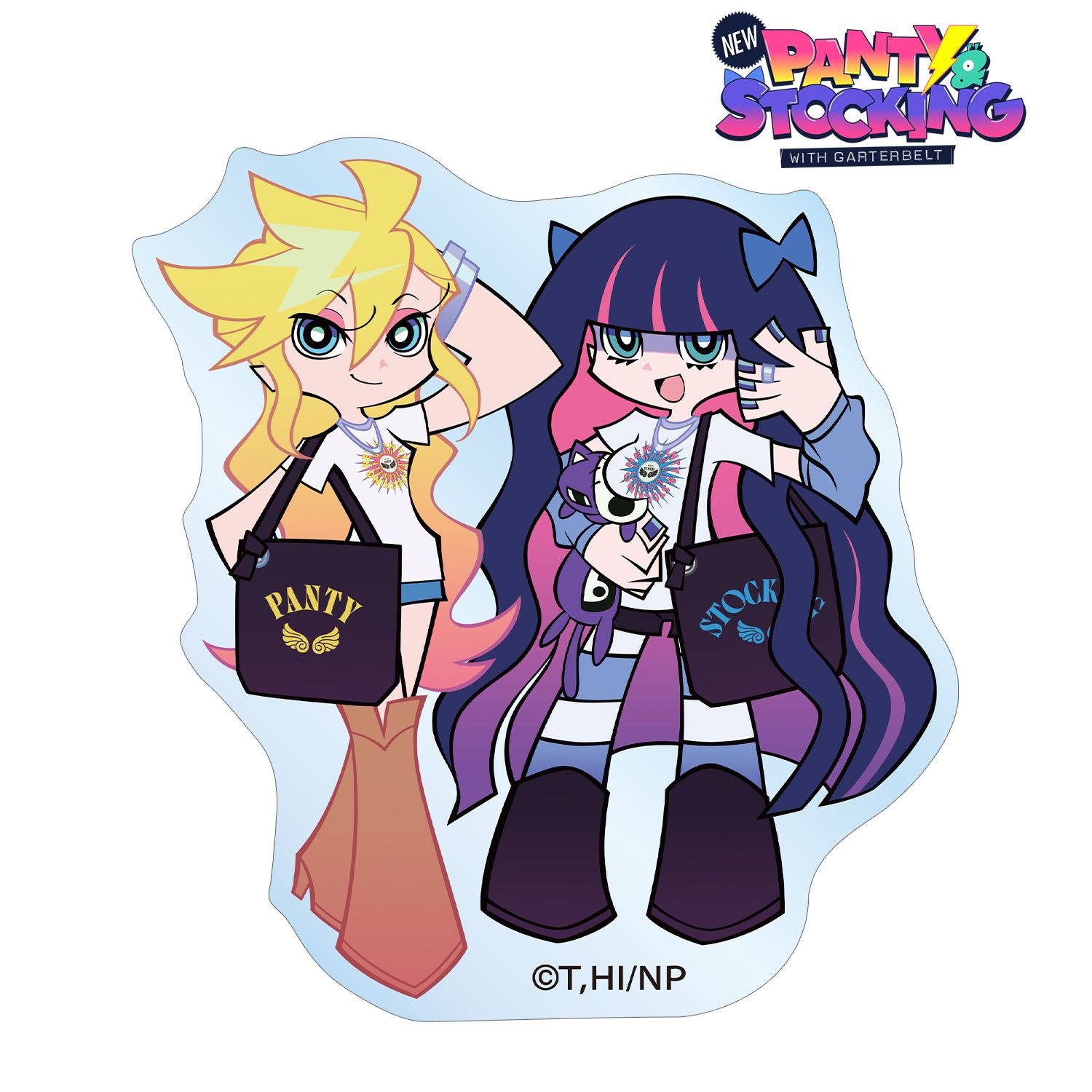 『New PANTY & STOCKING with GARTERBELT』 描き下ろし パンティ&ストッキング モデルver. アクリルステッカー ver.A 画像 2 | AniSmile