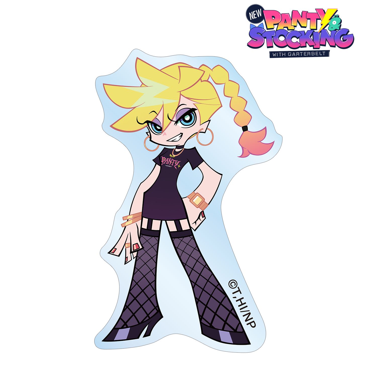 『New PANTY & STOCKING with GARTERBELT』 描き下ろし パンティ モデルver. アクリルステッカー ver.B 画像 2 | AniSmile