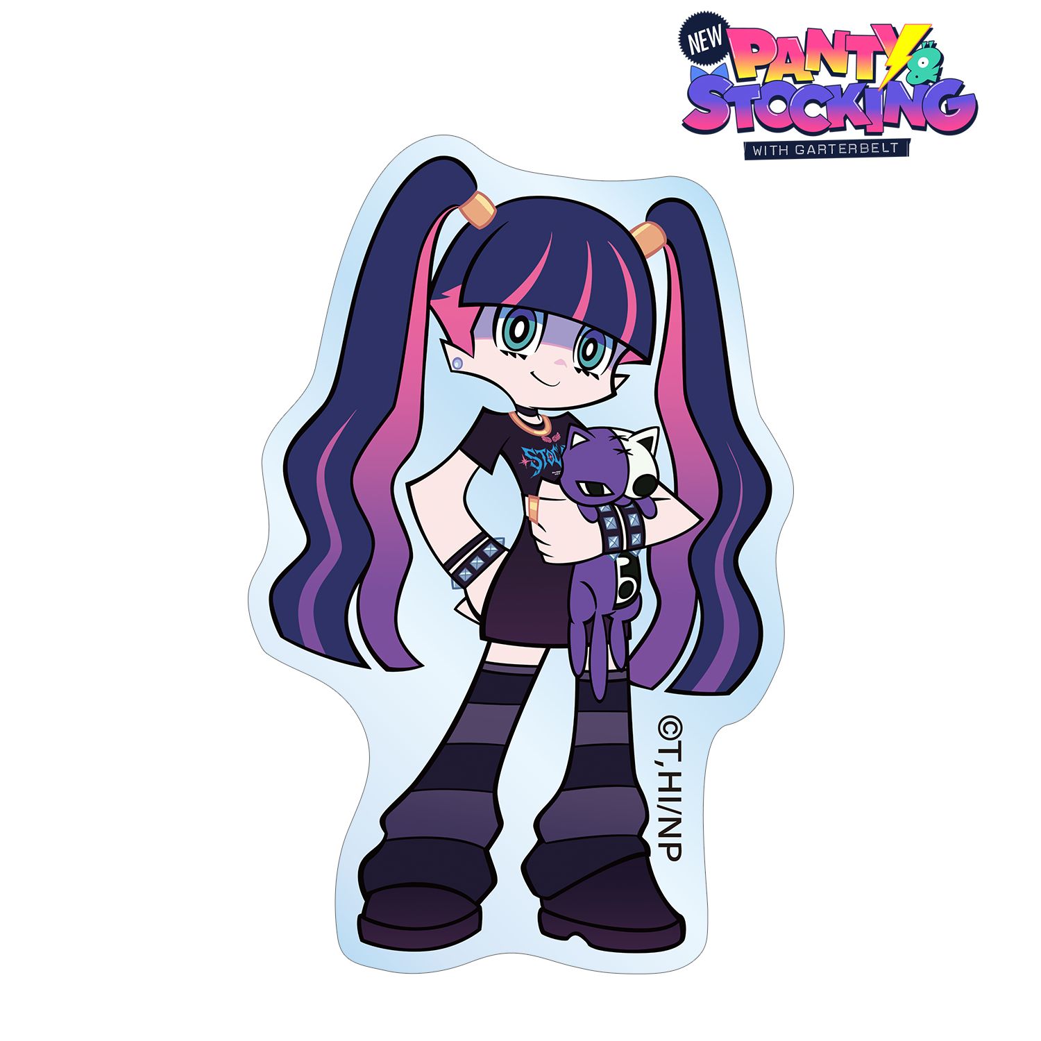 『New PANTY & STOCKING with GARTERBELT』 描き下ろし ストッキング モデルver. アクリルステッカー ver.B 画像 2 | AniSmile