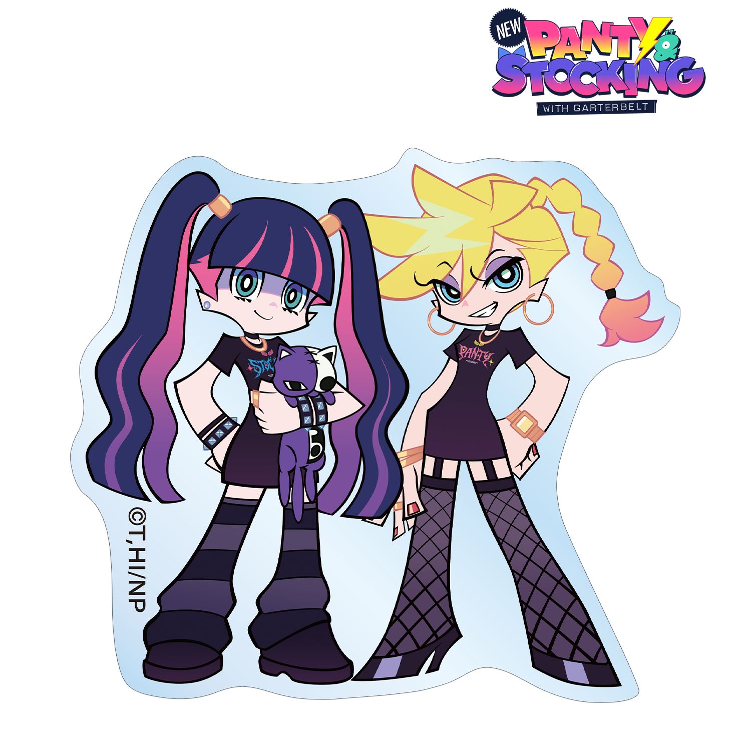 『New PANTY & STOCKING with GARTERBELT』 描き下ろし パンティ&ストッキング モデルver. アクリルステッカー ver.B 画像 2 | AniSmile
