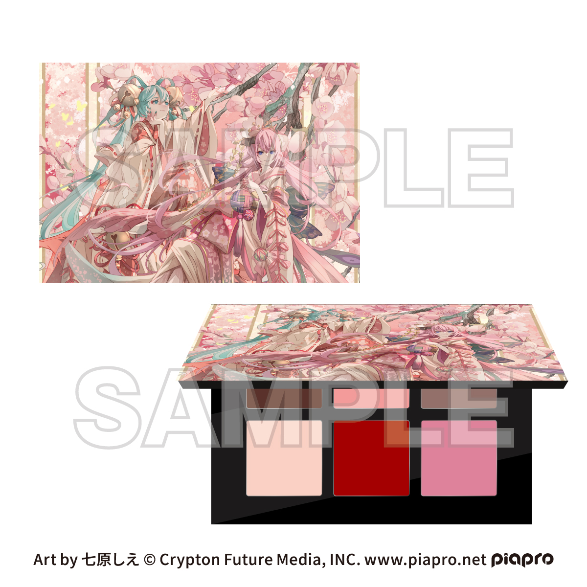 ピアプロキャラクターズ cosmetics 音彩ノ粧 メイクパレット『絢-aya-』 - official product image | AniSmile