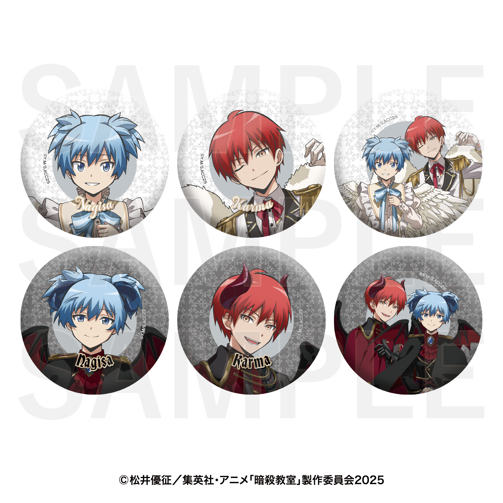 暗殺教室 Angel and Devil トレーディング缶バッジ(全6種) - official product image | AniSmile