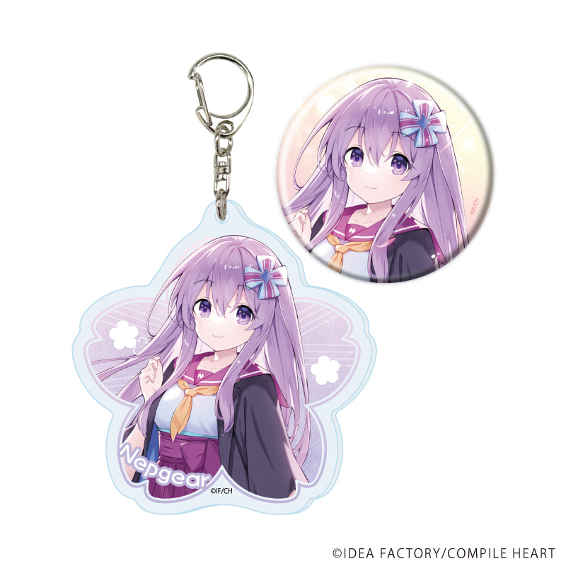 アクリルキーホルダー&缶バッジセット「超次元ゲイム ネプテューヌ」02/ネプギア(桜)(公式イラスト) - 公式商品画像 | AniSmile