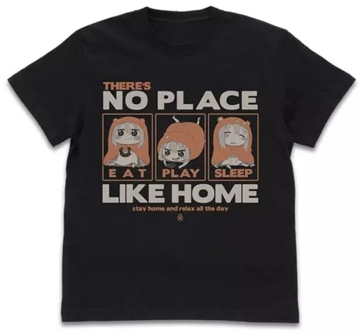 干物妹!うまるちゃんR うまるのやっぱりおうちが一番 Tシャツ/BLACK-M - 公式商品画像 | AniSmile