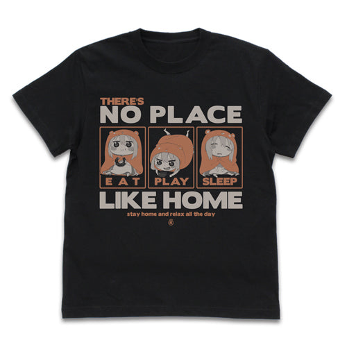 干物妹!うまるちゃんR うまるのやっぱりおうちが一番 Tシャツ/BLACK-S - 公式商品画像 | AniSmile