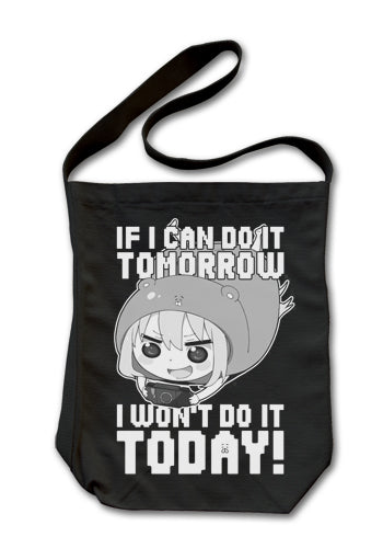 干物妹!うまるちゃん 今日はやらないショルダートート/BLACK - 公式商品画像 | AniSmile