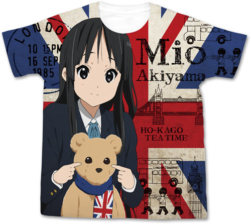 映画「けいおん!」秋山澪フルグラフィックTシャツ/WHITE-M - 公式商品画像 | AniSmile