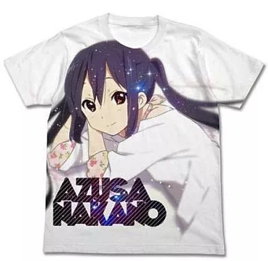 けいおん! 中野梓フルグラフィックTシャツ/WHITE-L - 公式商品画像 | AniSmile