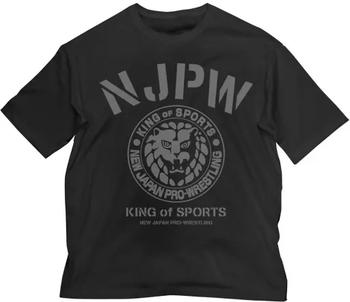 新日本プロレスリング ライオンマーク ビッグシルエットTシャツ/BLACK-XL - 公式商品画像 | AniSmile