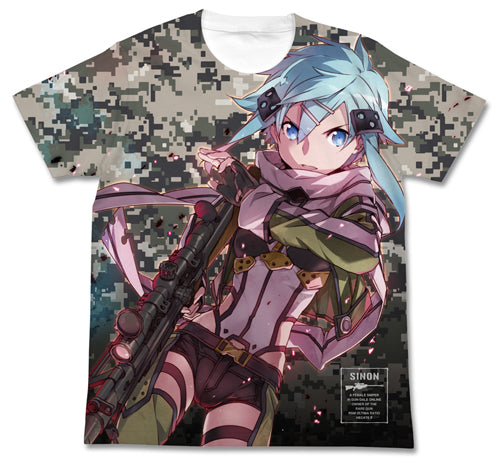 ソードアート・オンライン シノン フルグラフィックTシャツ/WHITE-S - 公式商品画像 | AniSmile