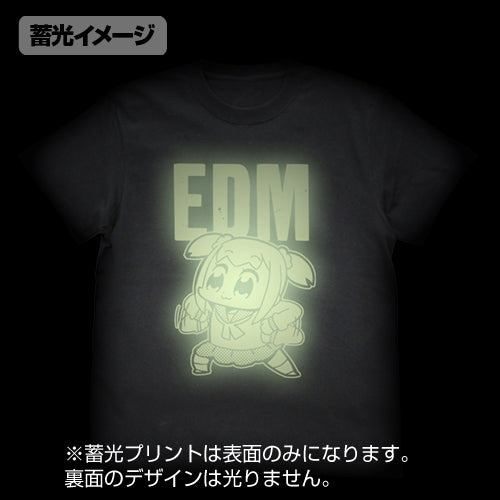 ポプテピピック EDM Tシャツ蓄光Ver./BLACK-S 画像 3 | AniSmile