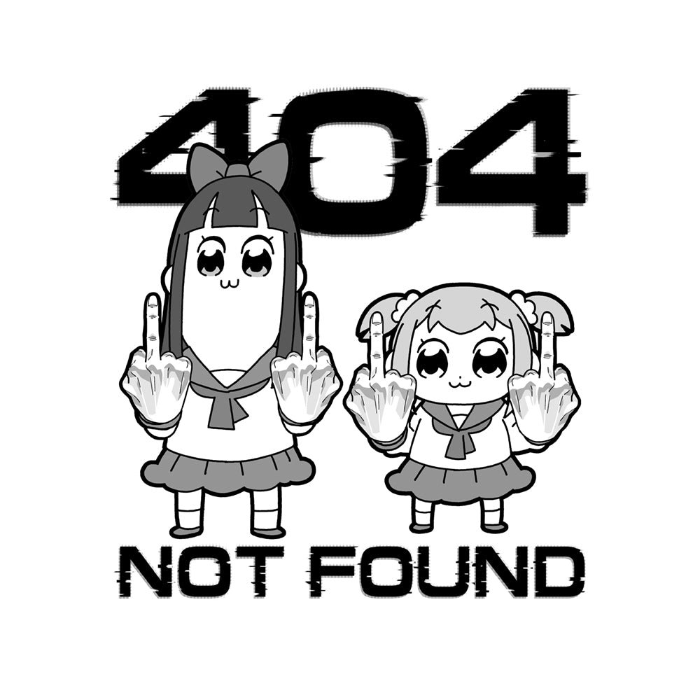 ポプテピピック 404 Tシャツ/WHITE-S 画像 2 | AniSmile