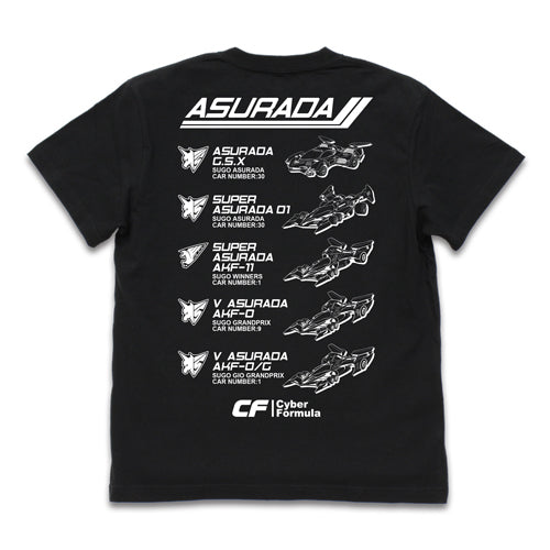 新世紀GPXサイバーフォーミュラ 歴代アスラーダ Tシャツ/BLACK-S 画像 3 | AniSmile