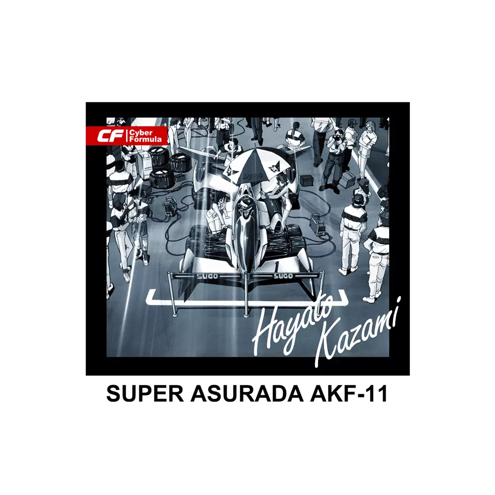 新世紀GPXサイバーフォーミュラ スーパーアスラーダ AKF-11 ワンシーンプリントTシャツ/WHITE-XL 画像 2 | AniSmile