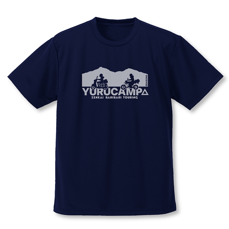 ゆるキャン△ SEASON3 リン・綾乃ツーリング ドライTシャツ/NAVY-XL 画像 2 | AniSmile
