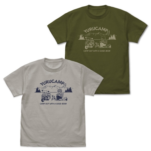 ゆるキャン△ SEASON3 本を読む志摩リン Tシャツ/LIGHT GRAY-S 画像 2 | AniSmile