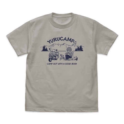 ゆるキャン△ SEASON3 本を読む志摩リン Tシャツ/LIGHT GRAY-XL - 公式商品画像 | AniSmile