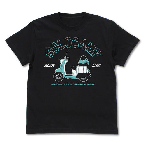 ゆるキャン△ 志摩リンのスクーター Tシャツ/BLACK-S - 公式商品画像 | AniSmile
