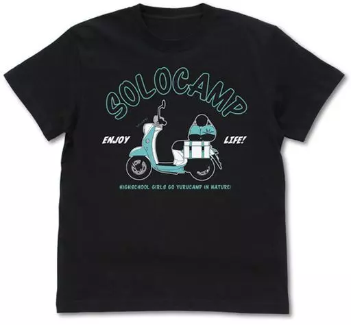 ゆるキャン△ 志摩リンのスクーター Tシャツ/BLACK-XL - 公式商品画像 | AniSmile