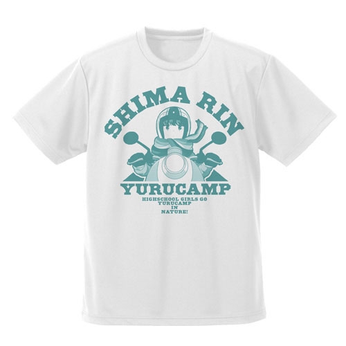 ゆるキャン△ 志摩リン ドライTシャツ/WHITE-XL - 公式商品画像 | AniSmile