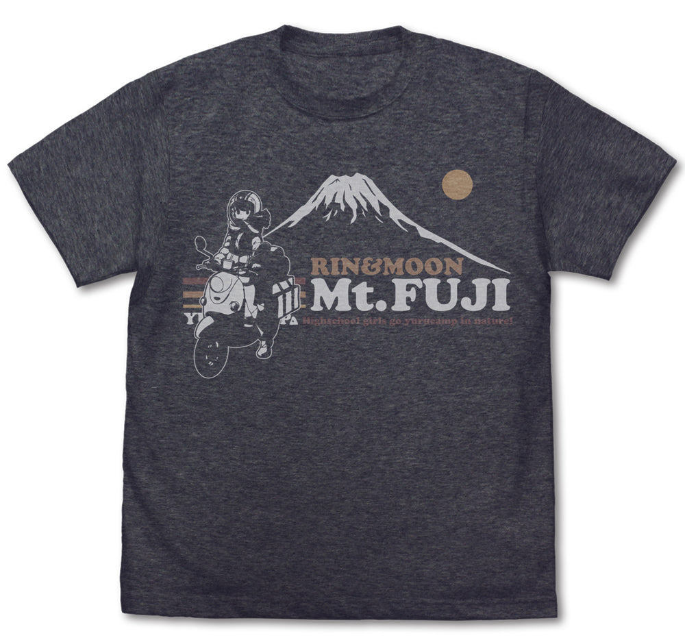 ゆるキャン△ 月と志摩リン ヴィンテージTシャツ/DARK HEATHER NAVY-S - 公式商品画像 | AniSmile