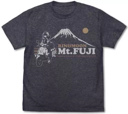 ゆるキャン△ 月と志摩リン ヴィンテージTシャツ/DARK HEATHER NAVY-L - 公式商品画像 | AniSmile