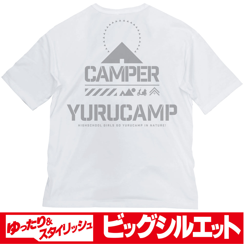 ゆるキャン△ ビッグシルエットTシャツ Ver.2.0/WHITE-L - 公式商品画像 | AniSmile