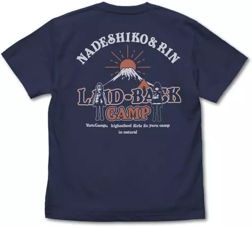 ゆるキャン△ 富士山となでしこ&リン Tシャツ/INDIGO-XL - 公式商品画像 | AniSmile