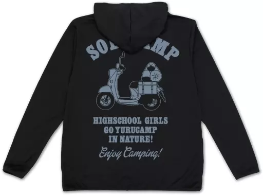 ゆるキャン△ 志摩リンのスクーター 薄手ドライパーカー/BLACK-XL - 公式商品画像 | AniSmile