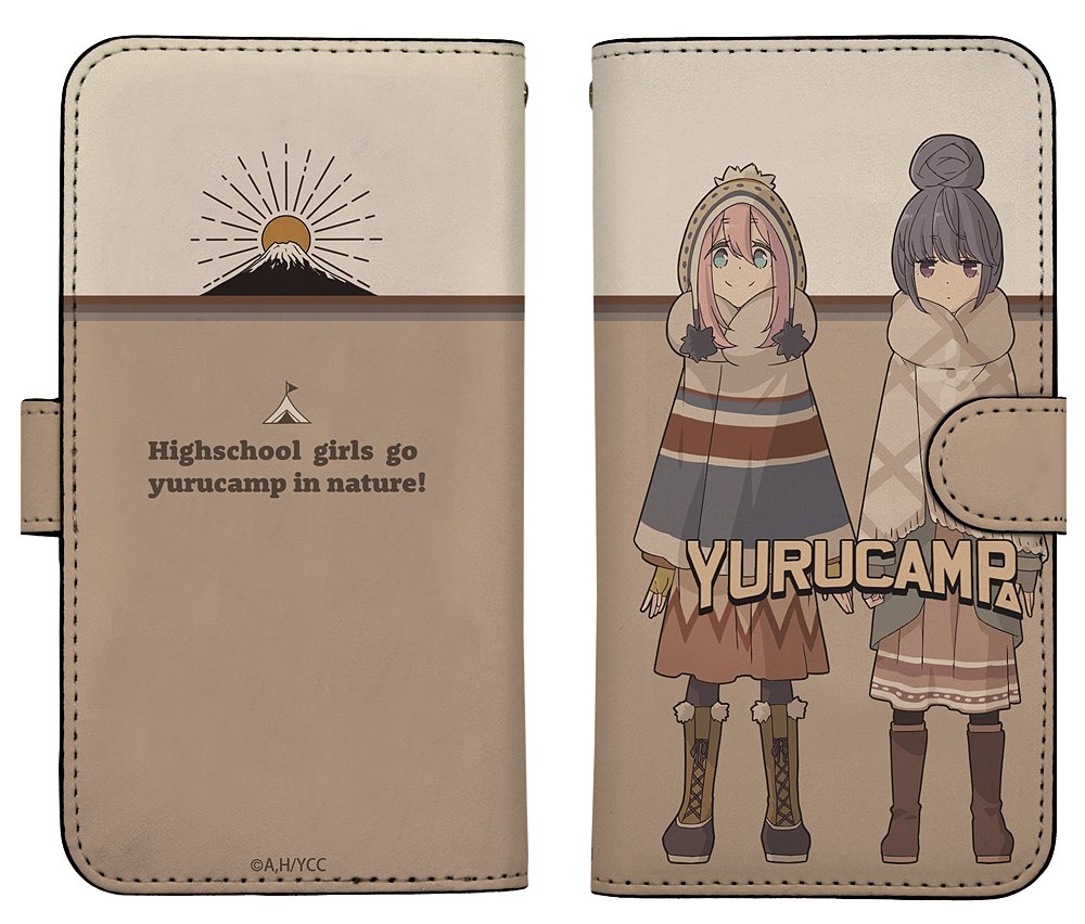 ゆるキャン△ なでしこ&リン 手帳型スマホケース138 - 公式商品画像 | AniSmile