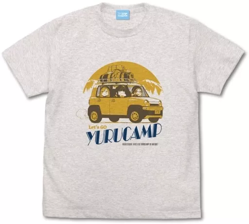 ゆるキャン△カー Tシャツ 鳥羽先生&千明&あおい Ver2.0/OATMEAL-M - 公式商品画像 | AniSmile