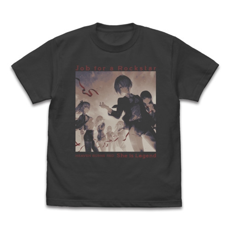 ヘブンバーンズレッド She is Legend「Job for a Rockstar」 Tシャツ/SUMI-XL - 公式商品画像 | AniSmile