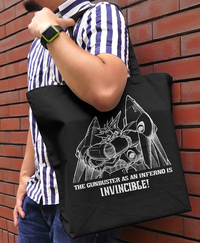 トップをねらえ! ガンバスター ラージトート 大畑晃一Ver./BLACK 画像 2 | AniSmile