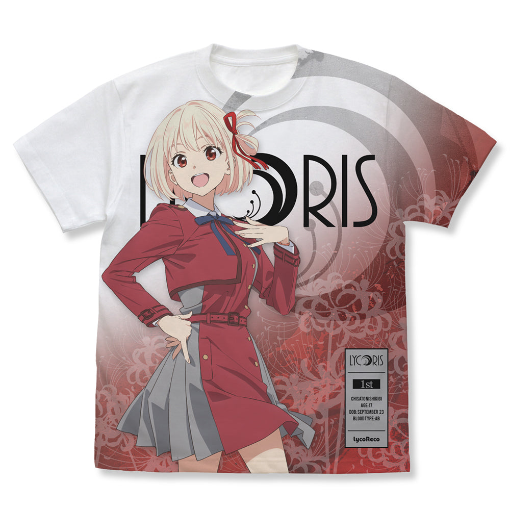 リコリス・リコイル 錦木千束 フルグラフィックTシャツ/WHITE-S - official product image | AniSmile