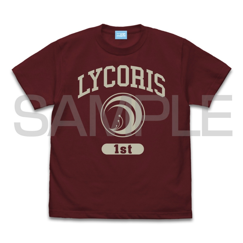 リコリス ファースト カレッジTシャツ/BURGUNDY-XL - 官方商品图片 | AniSmile