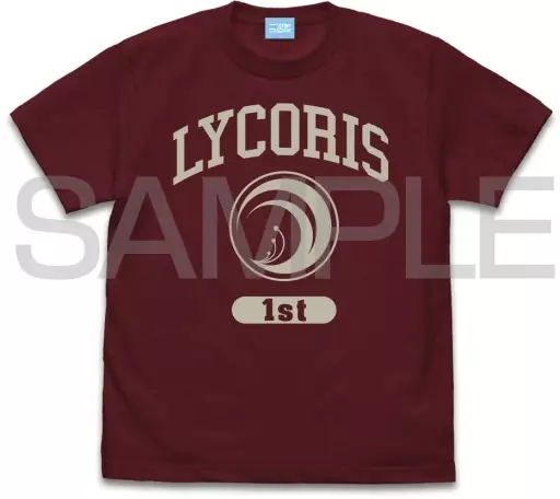 リコリス ファースト カレッジTシャツ/BURGUNDY-M - 官方商品图片 | AniSmile