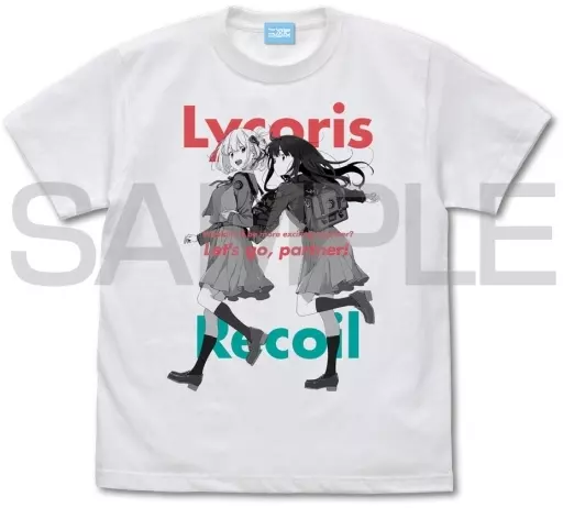 リコリス・リコイル 千束&たきな Tシャツ/WHITE-L - 官方商品图片 | AniSmile