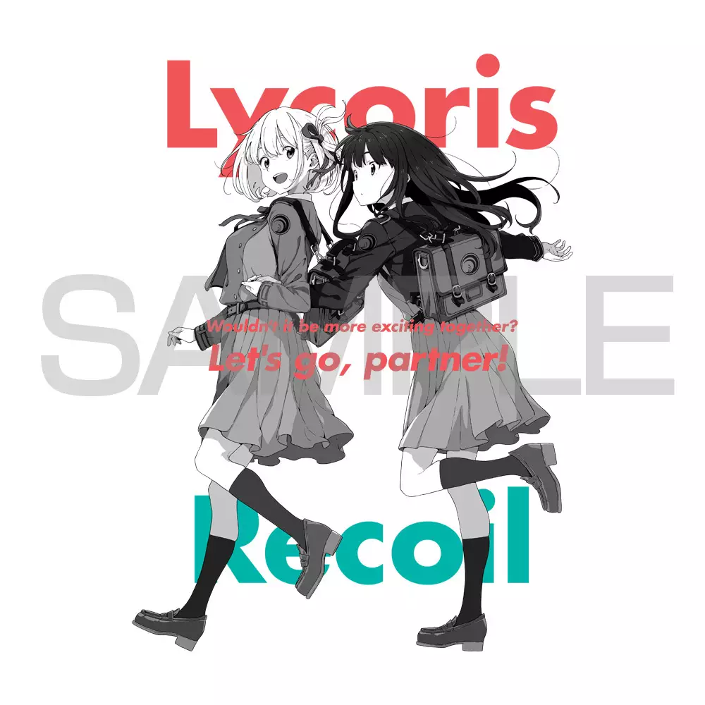 リコリス・リコイル 千束&たきな Tシャツ/WHITE-L 图片 2 | AniSmile