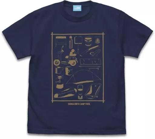 ゆるキャン△ 志摩リン キャンプツール Tシャツ/INDIGO-XL - AniSmile